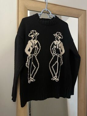 Ovadia & Sons Cowboy Intarsia Knit Sweater
